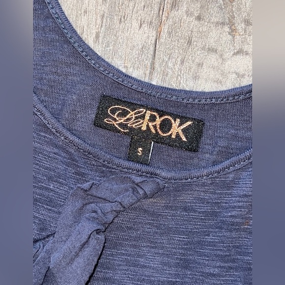 La Rok Blue Ruffled Dress NWOT - Picture 6 of 8